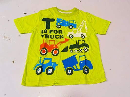 Funwear Kids "T is for Truck" Graphic Tee – 100% Premium Jersey Cotton