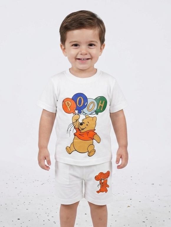 Toddler Boys Winnie the Pooh T-Shirt and Shorts Set - White