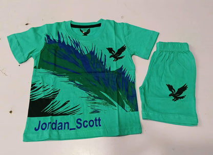 Toddler Boys Jordan Scott Eagle Graphic T-Shirt and Shorts Set - Green